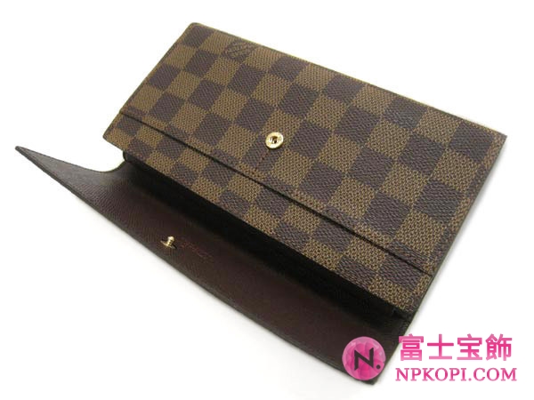 (LOUIS VUITTON)ルイヴィトン ブランドコピー ダミエ三つ折り長財布ポルトフォイユインターナショナル N61217